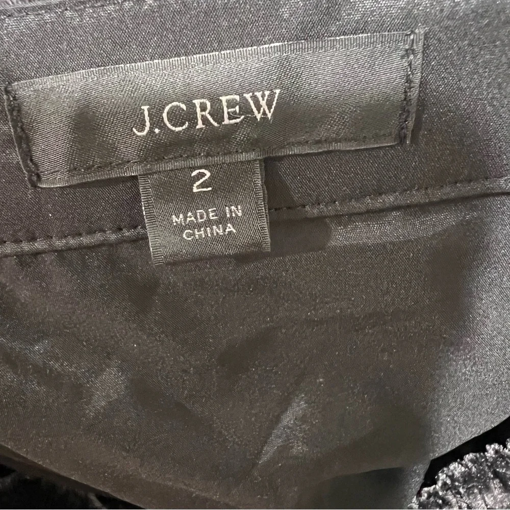 J. Crew Puff-sleeve Velvet Dress in Black